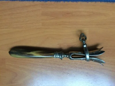 Vintage Gigot Holder in Bone and Chrome-Plated Metal