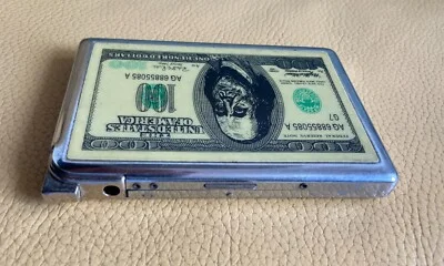 Metal Cigarette Case with Built-in Lighter, Wild Turkey