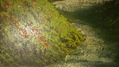 Arte Italiana Del '900: Paesaggio Montano Con Montagne Innevate, Baite E Ponte (Rossi)