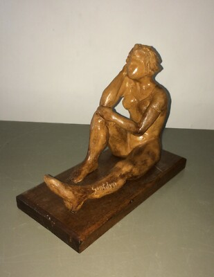 Scultura In Terracotta, Nudo Seduto, Firmata Gentilini