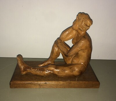 Scultura In Terracotta, Nudo Seduto, Firmata Gentilini