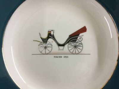 Piatto Decorativo In Porcellana Lady Manor, Locomozione Fiacre 1893