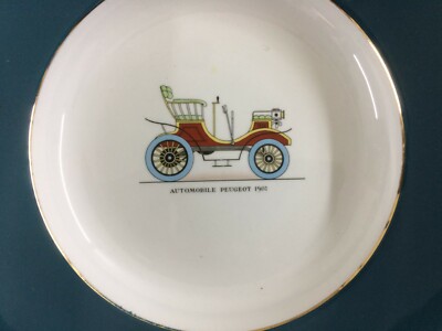 Auto d'Epoca   Locomozione   Piatto Decorativo In Porcellana   Lady Manor   Peugeot 1901