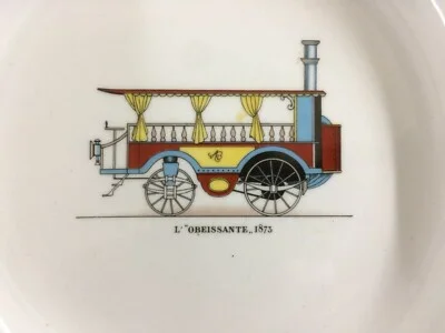 Locomotion: Antique Means of Transport, Trains, Decorative Plate: L'Obeissante 1873