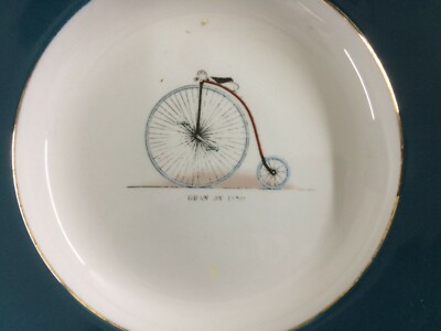 Locomozione: Antichi Mezzi Di Trasporto. Piatto Decorativo: Biciclette, Gran By 1880