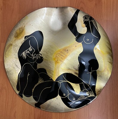 Arte, Sensualità, Nudi Femminili: Inusuale Vetro Decorato Artisticamente Modellato
