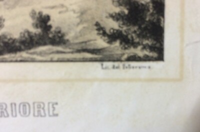 Campania, Irpinia, Ariano: Antica Veduta. Litografia Originale Dell'Artista Leale, XIX Secolo