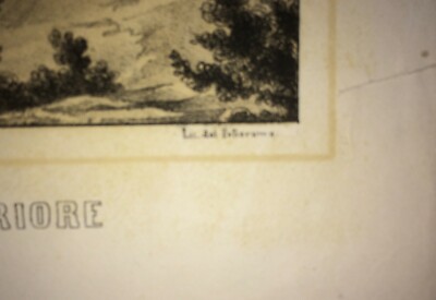 Campania, Irpinia, Ariano: Antica Veduta. Litografia Originale Dell'Artista Leale, XIX Secolo