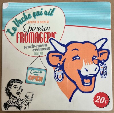 Caseificio Latte Formaggio Gruyere 'La Vache Qui Rit', Ceramica Pubblicitaria Con Mucca