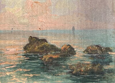 Vedute Costiere, Coppia Di Dipinti A Olio, Inizio XX Secolo