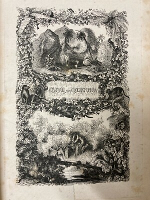 Paolo E Virginia: Antico Volume Illustrato Di Pregio, Londra, 1839