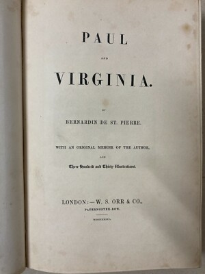 Paolo E Virginia: Antico Volume Illustrato Di Pregio, Londra, 1839