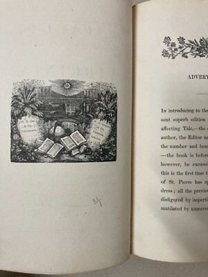 Paolo E Virginia: Antico Volume Illustrato Di Pregio, Londra, 1839