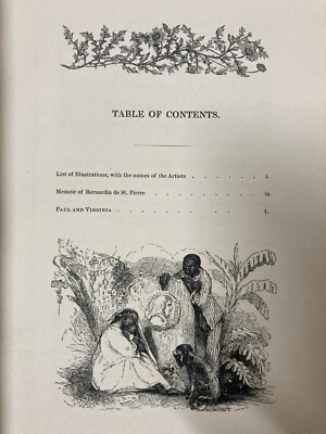 Paolo E Virginia: Antico Volume Illustrato Di Pregio, Londra, 1839