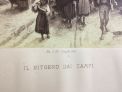 Il Ritorno Dai Campi: Scena Campestre Di Bartolomeo Giuliano. Foto Originale Di Luigi Montabone.