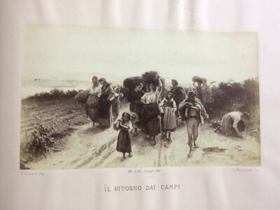 Il Ritorno Dai Campi: Scena Campestre Di Bartolomeo Giuliano. Foto Originale Di Luigi Montabone.