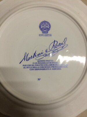 Enologia, Vini, Moscato Bianco, Distilleria Martini E Rossi, Piatto Pubblicitario