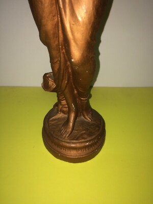 Giocoliera Orientale: Scultura Decorativa In Gesso Ramato, Stile Liberty