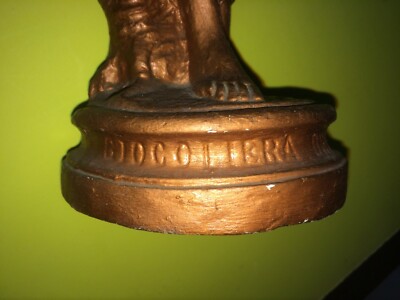 Giocoliera Orientale: Scultura Decorativa In Gesso Ramato, Stile Liberty