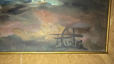 Marina con Pescatori, Artista Italiano del Novecento (pinto)