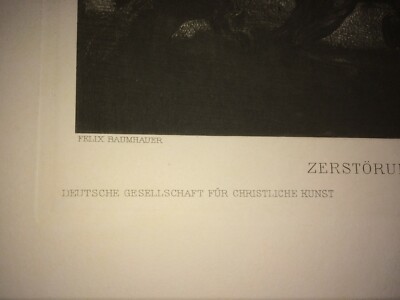 Distruzione Di Gerico, Veduta Artistica   Felix Baumhauer, Bruckmann, 1911
