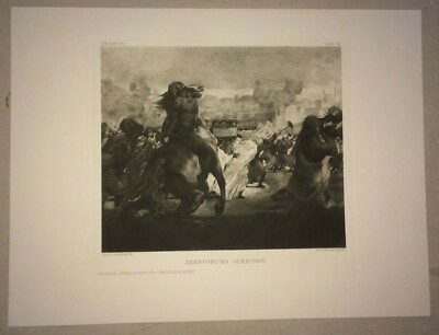 Distruzione Di Gerico, Veduta Artistica   Felix Baumhauer, Bruckmann, 1911