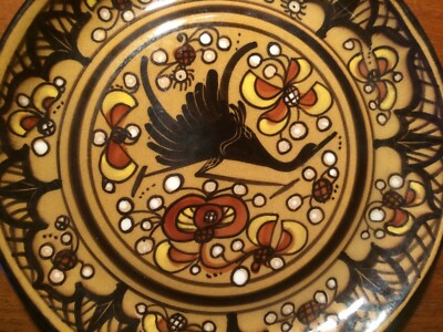 Albisola, Artistica Ceramica, Piatto Da Collezione Mga Mazzotti, Decorativo Con Uccello