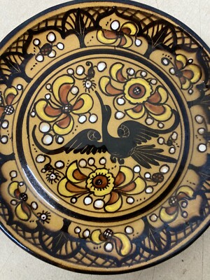 Albisola, Artistica Ceramica, Piatto Da Collezione Mga Mazzotti, Decorativo Con Uccello