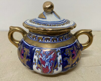 Ceramica Da Collezione Araldica: Maioliche Deruta Con Draghi Alati