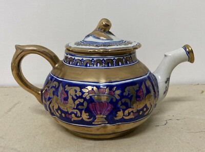 Ceramica Da Collezione   Maioliche Deruta   Draghi Alati   Caffettiera Teiera   Dorature