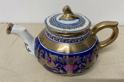 Ceramica Da Collezione   Maioliche Deruta   Draghi Alati   Caffettiera Teiera   Dorature