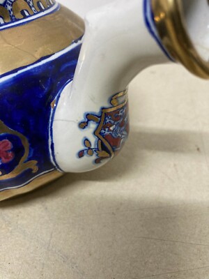 Ceramica Da Collezione   Maioliche Deruta   Draghi Alati   Caffettiera Teiera   Dorature