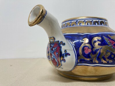 Ceramica Da Collezione   Maioliche Deruta   Draghi Alati   Caffettiera Teiera   Dorature