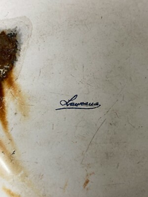 Artistico Soprammobile In Latta Porcellanata Laurana