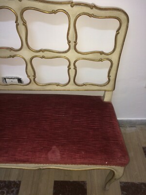 Decorativo Complemento d'Arredo: Panca Laccata E Dorata In Stile Veneziano