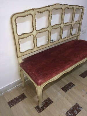 Decorativo Complemento d'Arredo: Panca Laccata E Dorata In Stile Veneziano