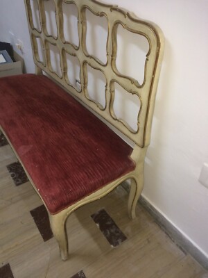 Decorativo Complemento d'Arredo: Panca Laccata E Dorata In Stile Veneziano