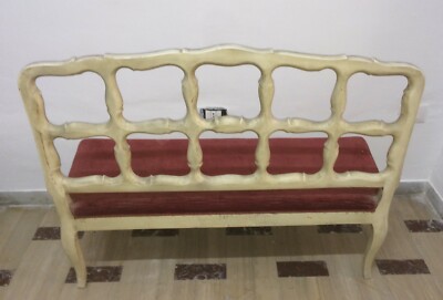 Decorativo Complemento d'Arredo: Panca Laccata E Dorata In Stile Veneziano