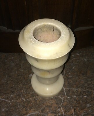 Soprammobile Decorativo In Marmo O Alabastro, Vaso Portafiori Art Déco, Metà '900