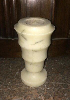 Soprammobile Decorativo In Marmo O Alabastro, Vaso Portafiori Art Déco, Metà '900