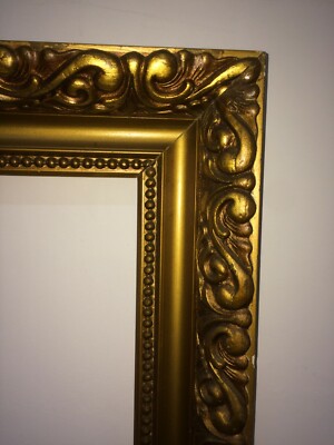 Decorativa Cornice Dorata Con Rilievi Artistici, Circa 1930