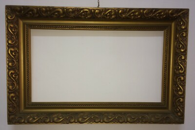 Decorativa Cornice Dorata Con Rilievi Artistici, Circa 1930