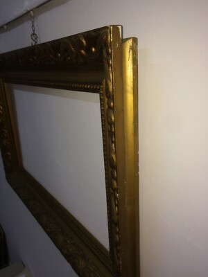 Decorativa Cornice Dorata Con Rilievi Artistici, Circa 1930