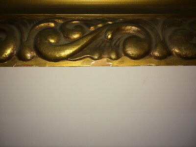 Decorativa Cornice Dorata Con Rilievi Artistici, Circa 1930