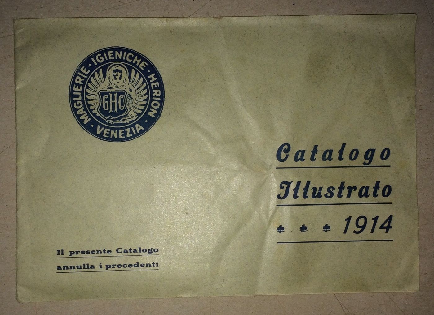 Venezia, Giudecca: Maglieria E Intimo, Catalogo Pubblicitario Antico Herion, 1914