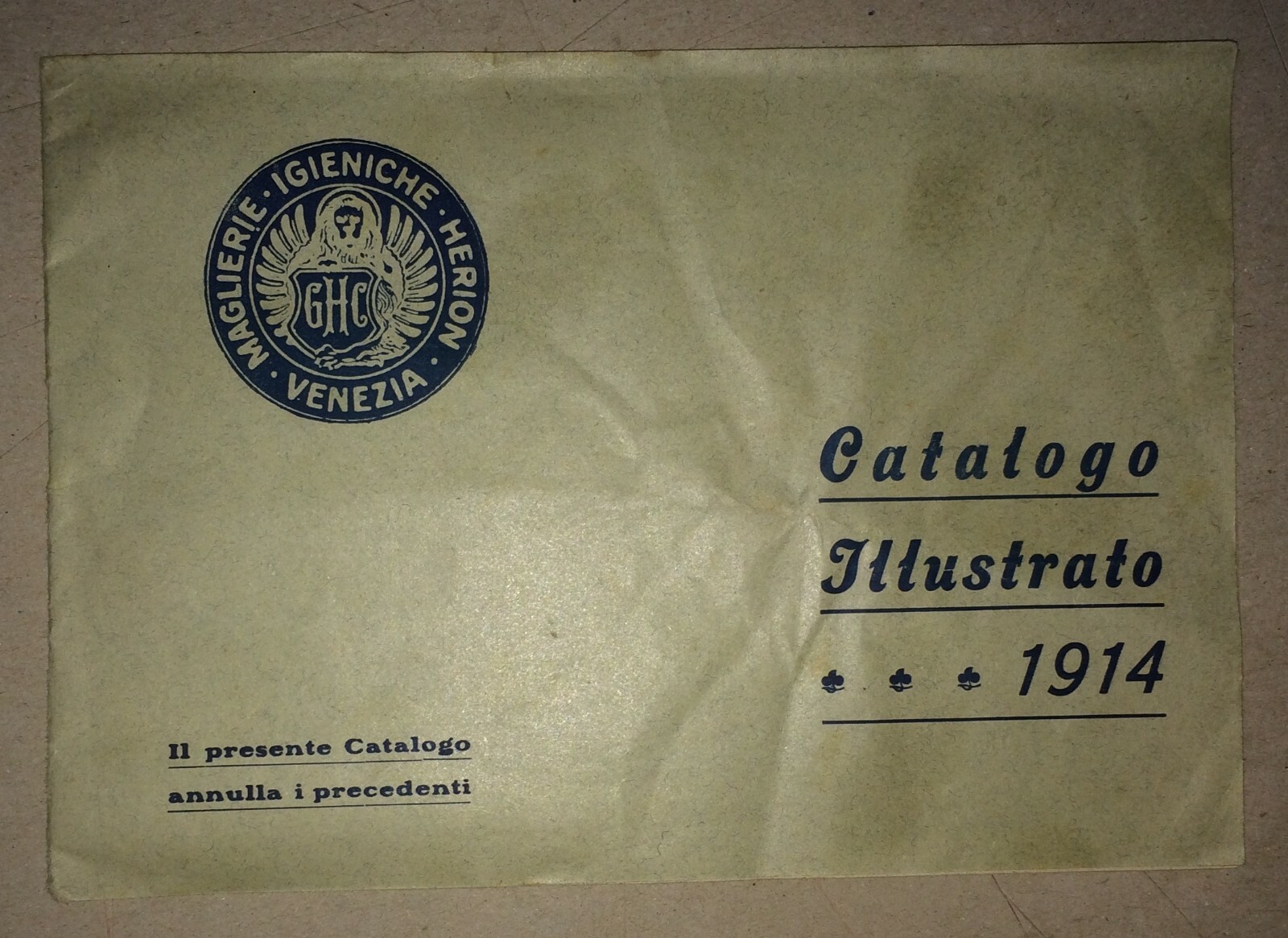 Venezia, Giudecca: Maglieria E Intimo, Catalogo Pubblicitario Antico Herion, 1914