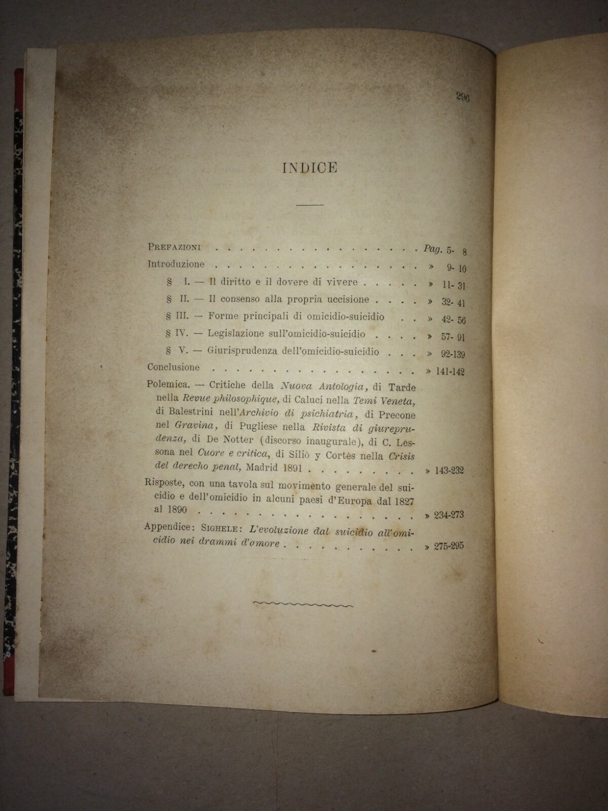 Enrico Ferri, L'Omicidio Suicidio: Responsabilità Giuridica (Torino, 1895)