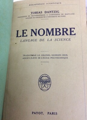 Scienza, Matematica E Numerologia: Tobias Dantzig, Le Nombre (1931)