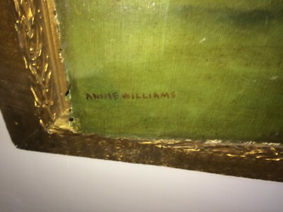 Veduta Portuale Animata   Antico Dipinto A Olio   Annie Williams