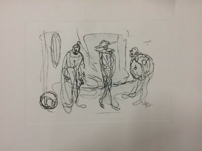 Arte Moderna: Soggetto Con Figure Caricaturali, Grafica Decorativa